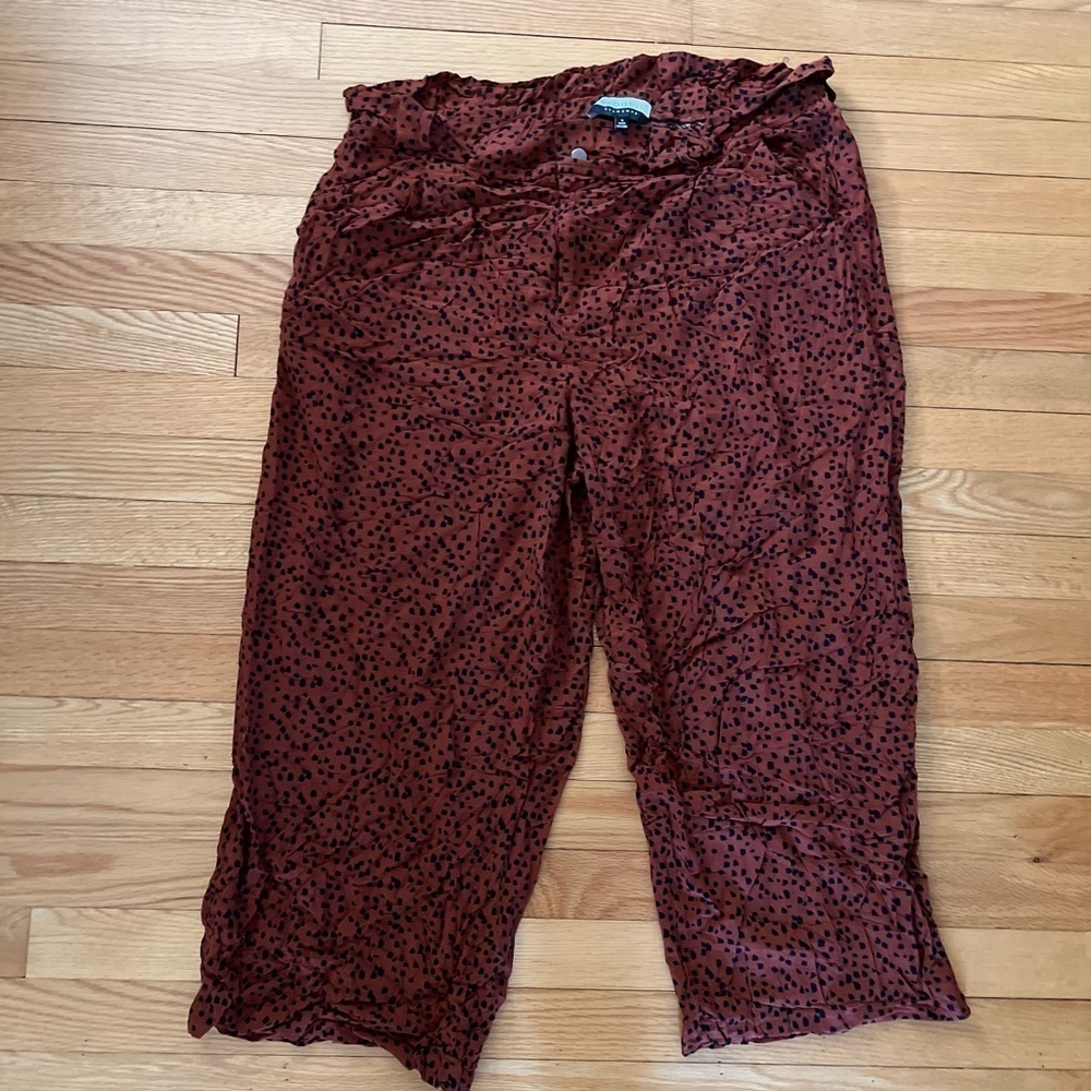 Eloquii‎ elements animal print cropped flowy pants